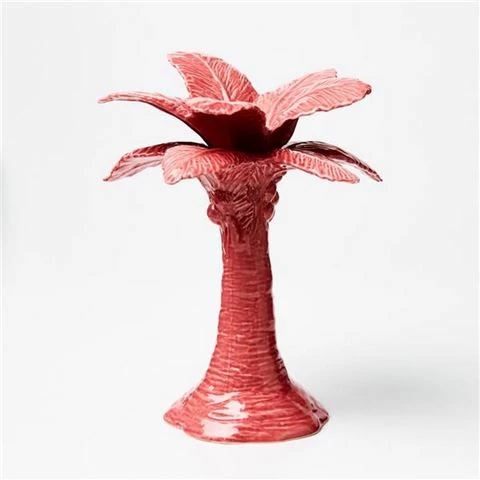 Jones & Co - Palmy Candlestick Pink 1 Jones & Co - Palmy Candlestick Pink