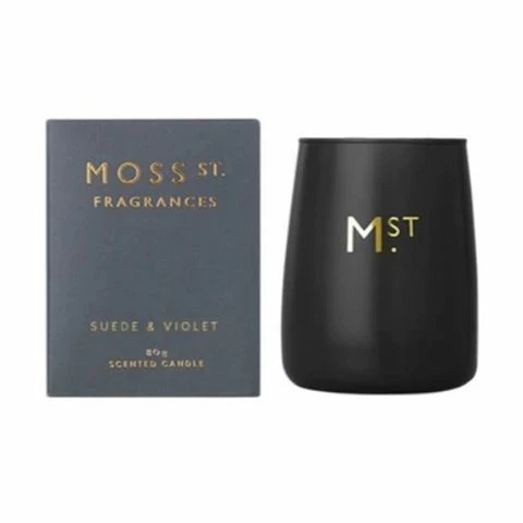 Moss St - Suede & Violet Scented Soy Candle 80g 1 Moss St - Suede & Violet Scented Soy Candle 80g