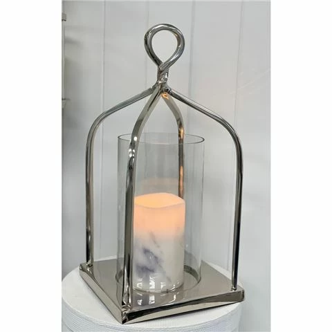 Flair Decor - Hurricane Twist Top Handle W/Glass Nickel 1 Flair Decor - Hurricane Twist Top Handle W/Glass Nickel