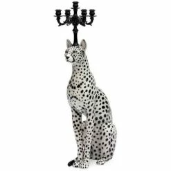 Luxe By Peter's - Candle Holder Egyptian Cat 118cm
