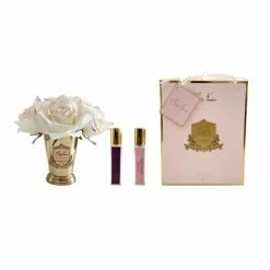 Cote Noire - Ltd. Ed. 7 Blush Roses Bouquet W/Golden Goblet