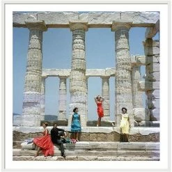 Slim Aarons - Dimitris Kritsas White Frame No.1 95x95cm