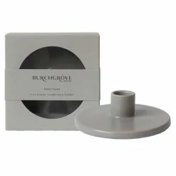 Burchgrove - Ceramic Candlestick Holder Dove Grey