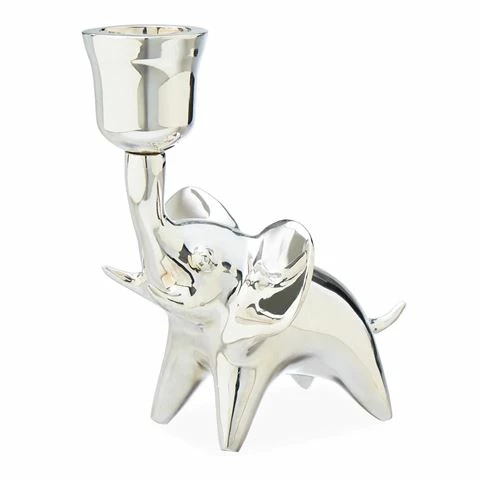 Jonathan Adler - Silver Plated Elephant Candle Holder 1 Jonathan Adler - Silver Plated Elephant Candle Holder