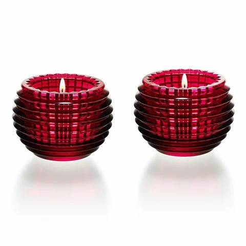 Baccarat - Eye Votive Candle Holder Red Set 2pce 1 Baccarat - Eye Votive Candle Holder Red Set 2pce