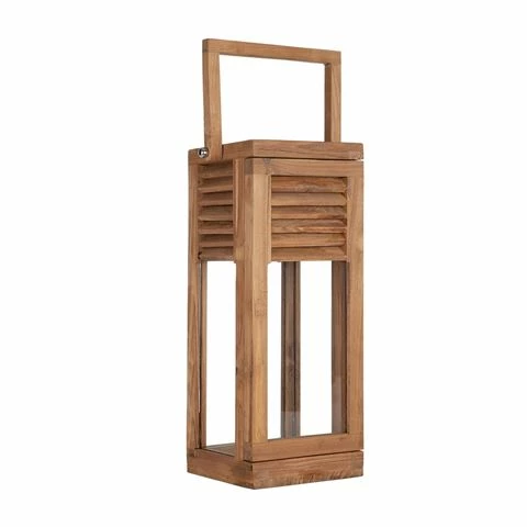 Cafe Lighting - Botany Teak Lantern Medium Natural 1 Cafe Lighting - Botany Teak Lantern Medium Natural