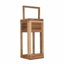 Cafe Lighting - Botany Teak Lantern Large Natural
