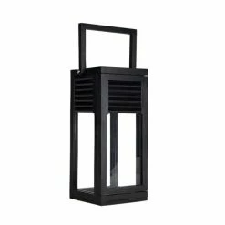 Cafe Lighting - Botany Teak Lantern Large Black