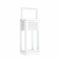 Cafe Lighting - Botany Teak Lantern Large White