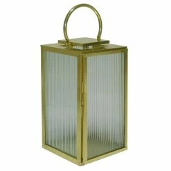 Cafe Lighting - Archer Lantern Large Gold