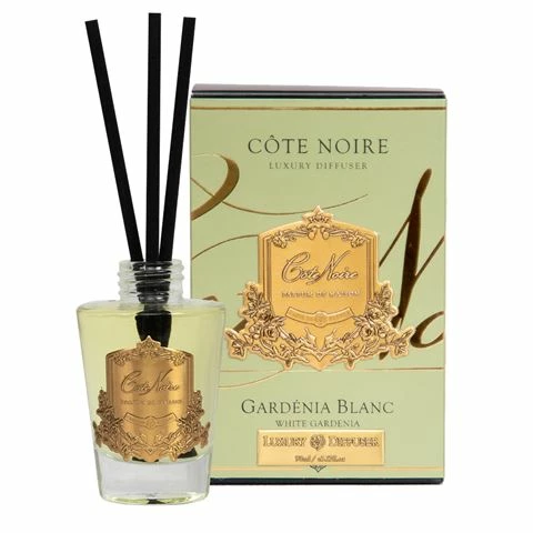Cote Noire - White Gardenia Diffuser W/Gold Crest 90ml 1 Cote Noire - White Gardenia Diffuser W/Gold Crest 90ml