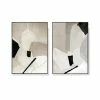 Art & Canvas - Modern Abstract B Wall Art Blk Frame 2p 50x70