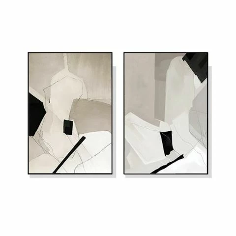 Art & Canvas - Modern Abstract B Wall Art Blk Frame 2p 50x70 1 Art & Canvas - Modern Abstract B Wall Art Blk Frame 2p 50x70