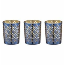 Tempa - Estelle Tealight Holder Set Navy 3pce