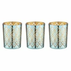 Tempa - Estelle Tealight Holder Set Aqua 3pce