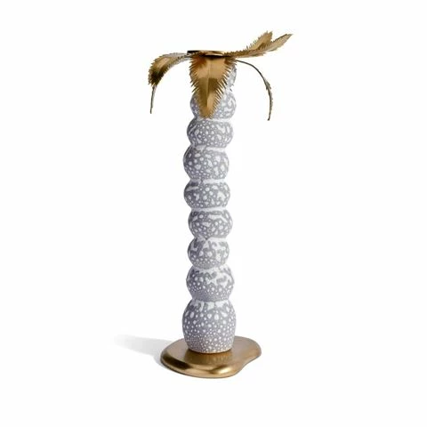 L'Objet - Haas Mojave Palm Candlestick Grey Large 20x32cm 1 L'Objet - Haas Mojave Palm Candlestick Grey Large 20x32cm