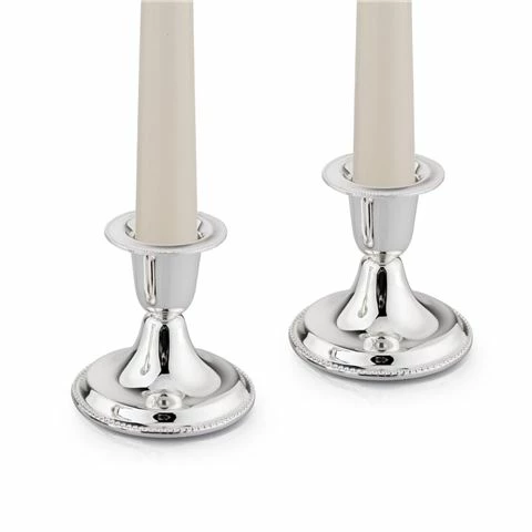 Whitehill - Silver Plated Low Candlestick Set 2pce 1 Whitehill - Silver Plated Low Candlestick Set 2pce