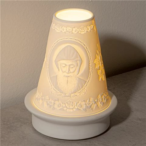Candle Bar - White LED Porcelain St Charbel Light 1 Candle Bar - White LED Porcelain St Charbel Light