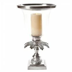 Peter's - Plantation Hurricane Lamp Antique Silver