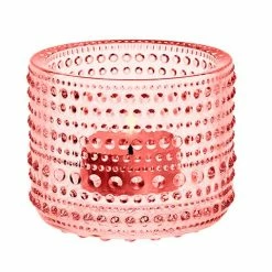 Iittala - Kastehelmi Votive Candle Holder Salmon Pink