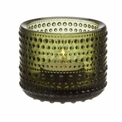 Iittala - Kastehelmi Votive Candle Holder Moss Green