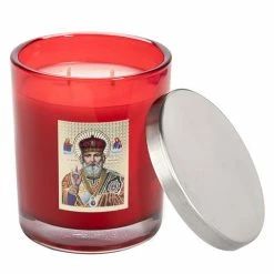 Candle Bar - Religious Icon Candle Livani St. Nicholas Red