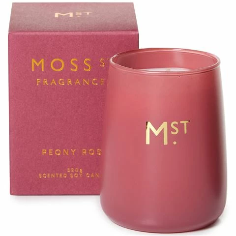 Moss St - Peony Rose Candle 320g 1 Moss St - Peony Rose Candle 320g