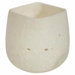 Papaya - Anya Hurricane Candle Holder Large White