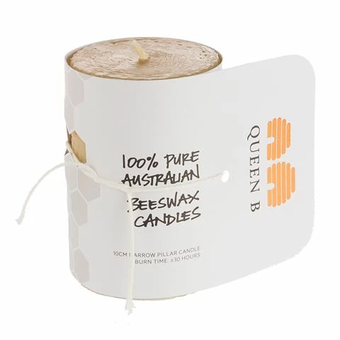 Queen B - Honeycomb Narrow Pillar Candle 10cm 1 Queen B - Honeycomb Narrow Pillar Candle 10cm