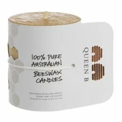 Queen B - Honeycomb Medium Pillar Candle 10cm