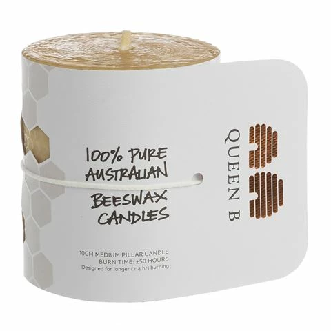 Queen B - Honeycomb Medium Pillar Candle 10cm 1 Queen B - Honeycomb Medium Pillar Candle 10cm