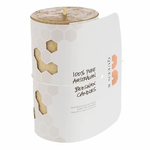 Queen B - Honeycomb Medium Pillar Candle 15cm 1 Queen B - Honeycomb Medium Pillar Candle 15cm
