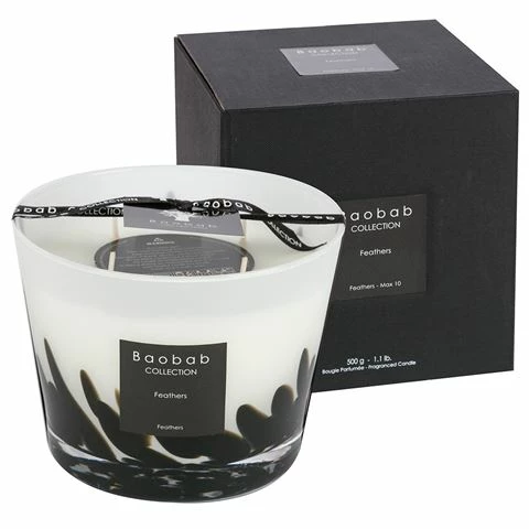 Baobab - Feathers Candle Small 10cm 1 Baobab - Feathers Candle Small 10cm