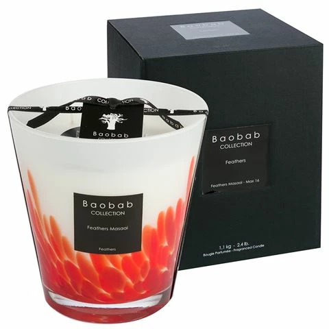 Baobab - Feathers Masaai Candle 16cm 1 Baobab - Feathers Masaai Candle 16cm