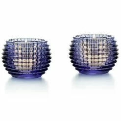 Baccarat - Eye Votive Candle Holder Blue Set 2pce
