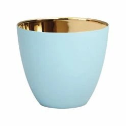 Klever - Tealight Holder Summer Small Gold Light Blue