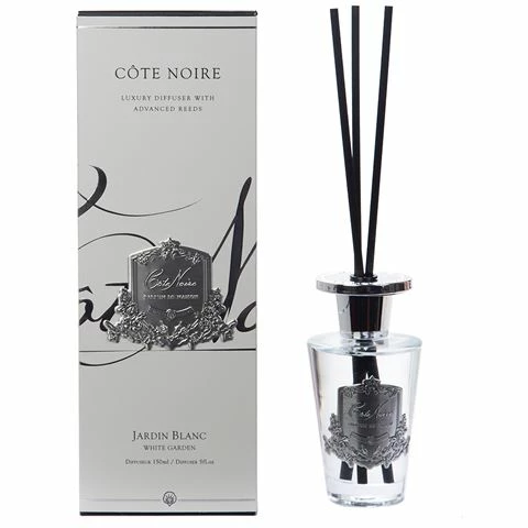 Cote Noire - Jardin Blanc Diffuser Silver 150ml 1 Cote Noire - Jardin Blanc Diffuser Silver 150ml