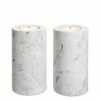 Vandenberg - Tealight Holder Tobor White Marble Md. Set 2pce