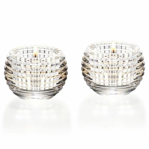 Baccarat - Eye Votive Candle Holder Clear Set 2pce 1 Baccarat - Eye Votive Candle Holder Clear Set 2pce
